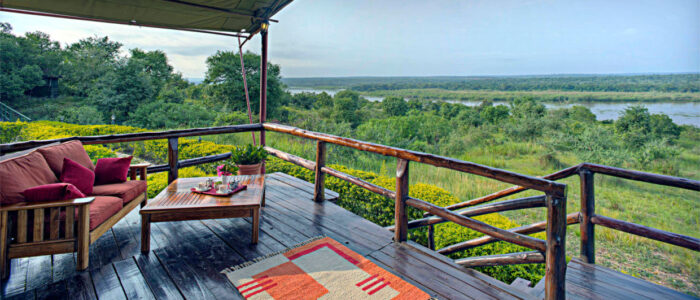 Paraa Safari Lodge Deluxe Tent Deck